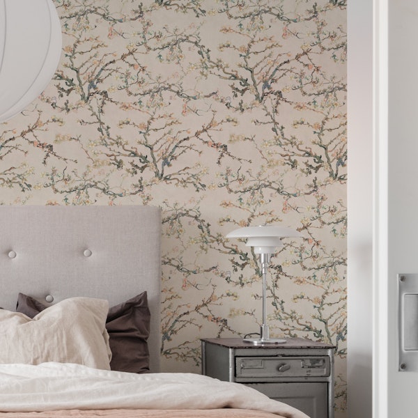 Van Gogh Almond Blossom in cream wallpaper