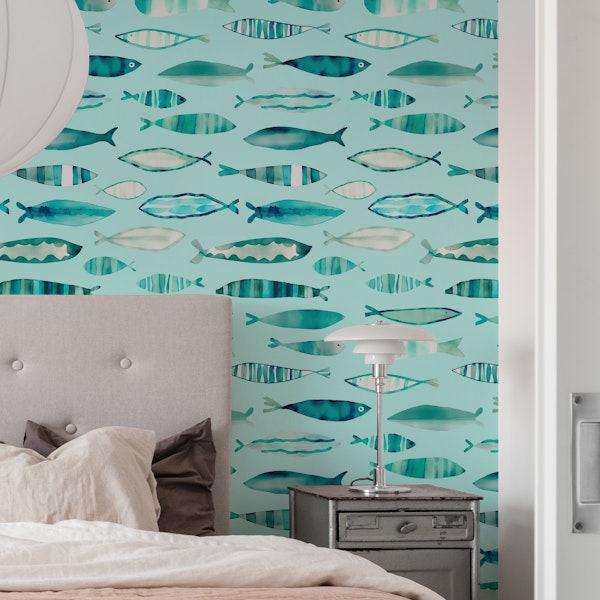 Watercolor Teal Blue Summer Vibe
