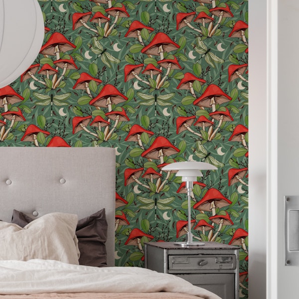 Dragonflies crescent moon