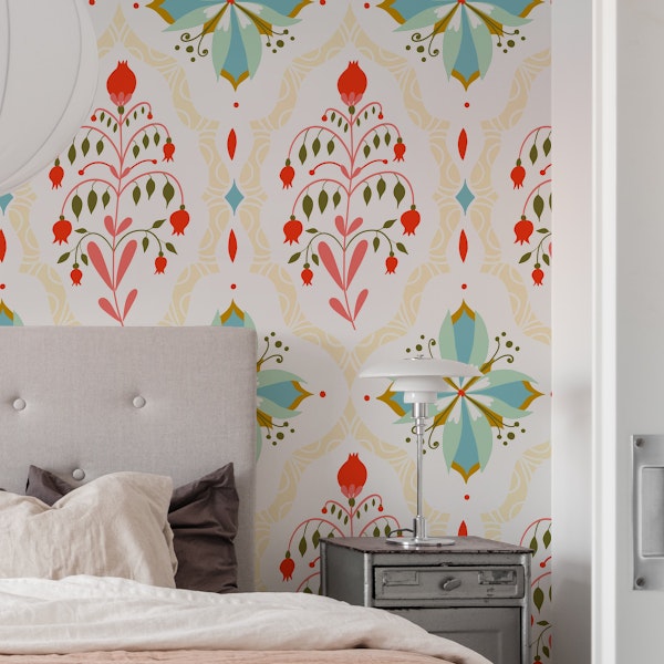 damask floral medaillon