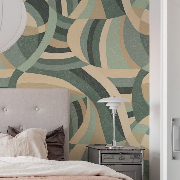 Organic Harmony - Geo Play in Chalky Greens