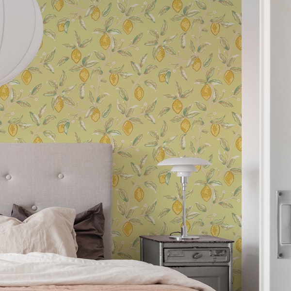 Victorian Lemon Tree on Light Green