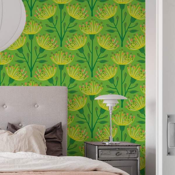 EUCALYPTUS Floral Botanical - Lime Green