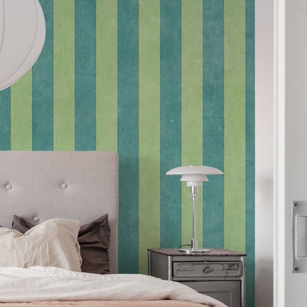 STRIPES - 005 - teal and green