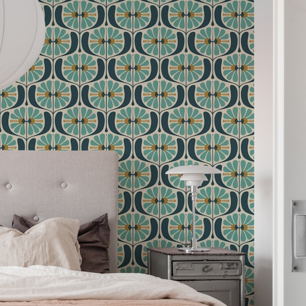 KF 0241 D - Vintage Retro Floral