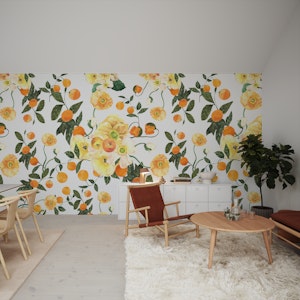 Vibrant Floral Citrus Pattern