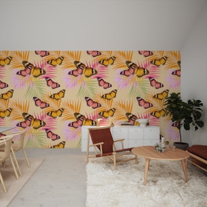 Retro Summer Butterfly Palm Dream 1