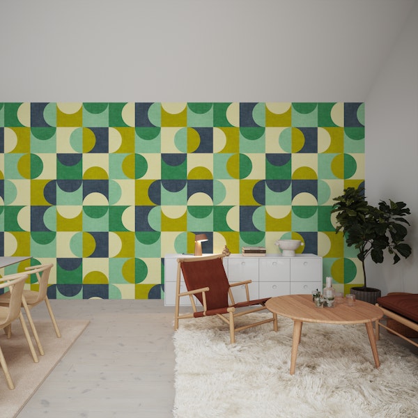 Bauhaus Circle Abstract - Green