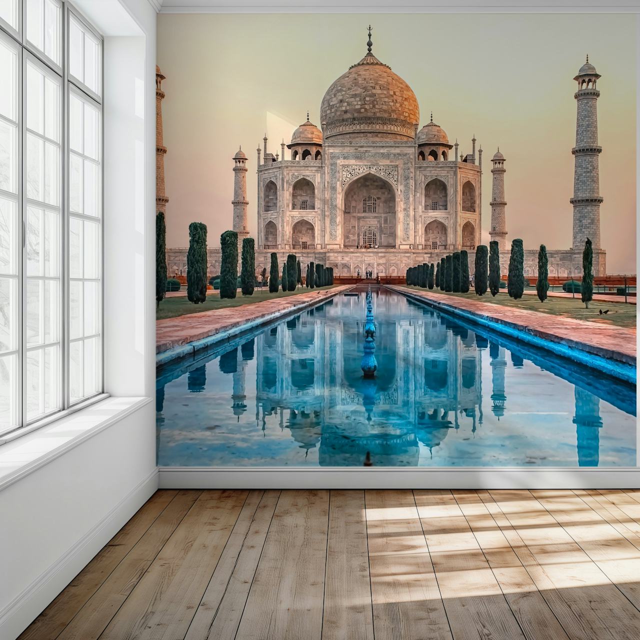 Ταπετσαρία Taj Mahal Mausoleum σε ένα δωμάτιο