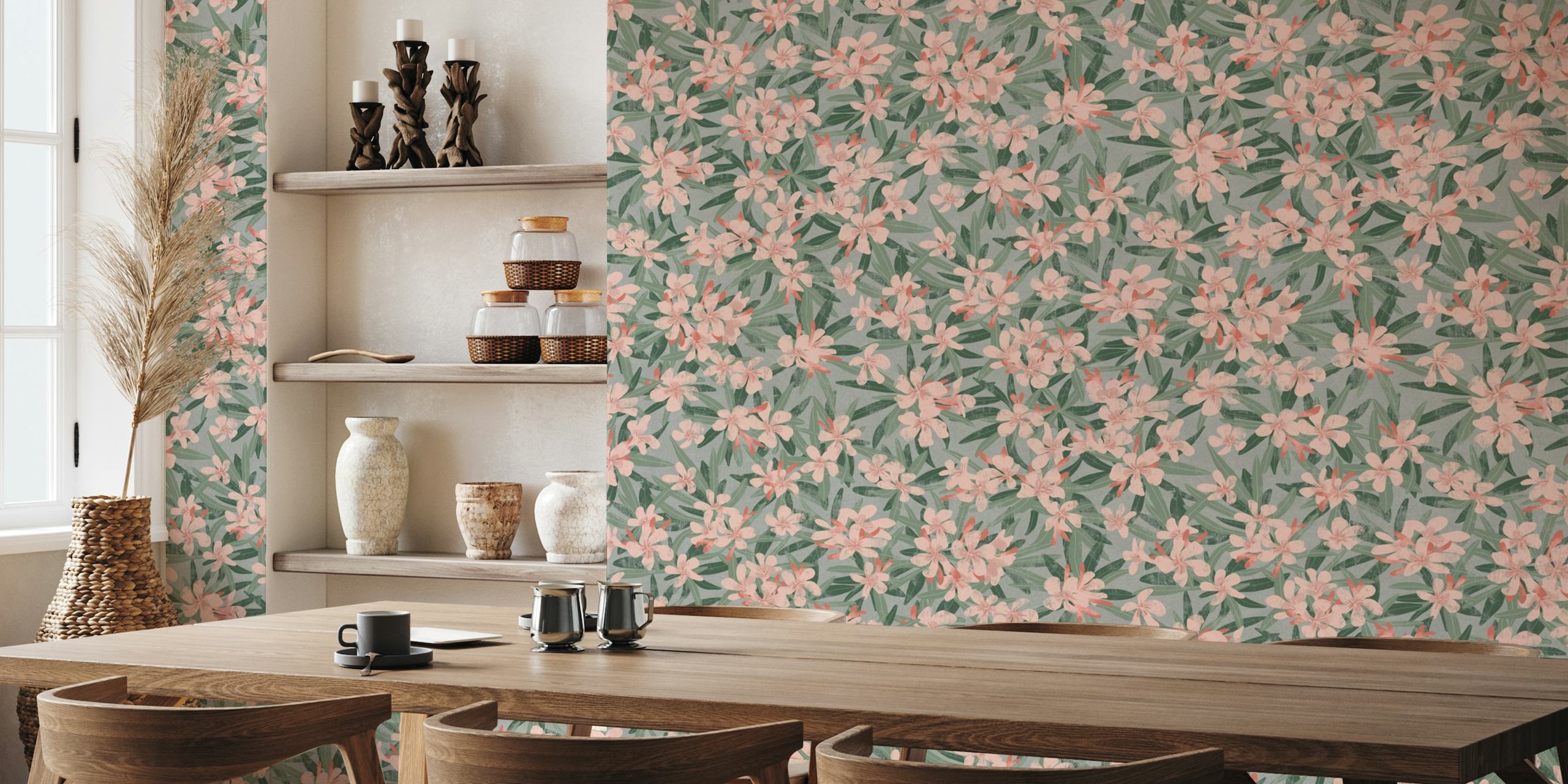 Oleander - peach wallpaper