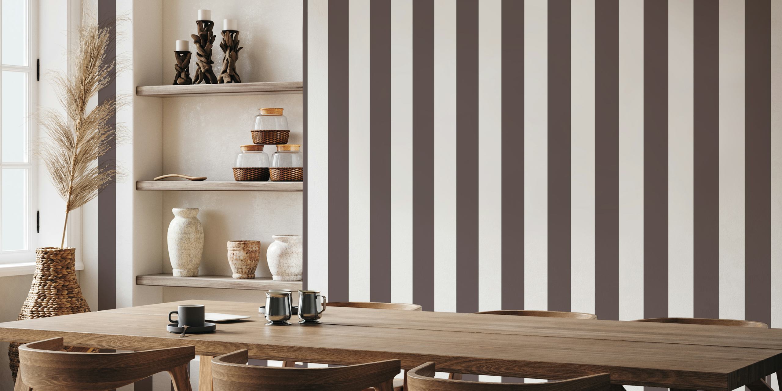 Brown stripes wallpaper ταπετσαρία