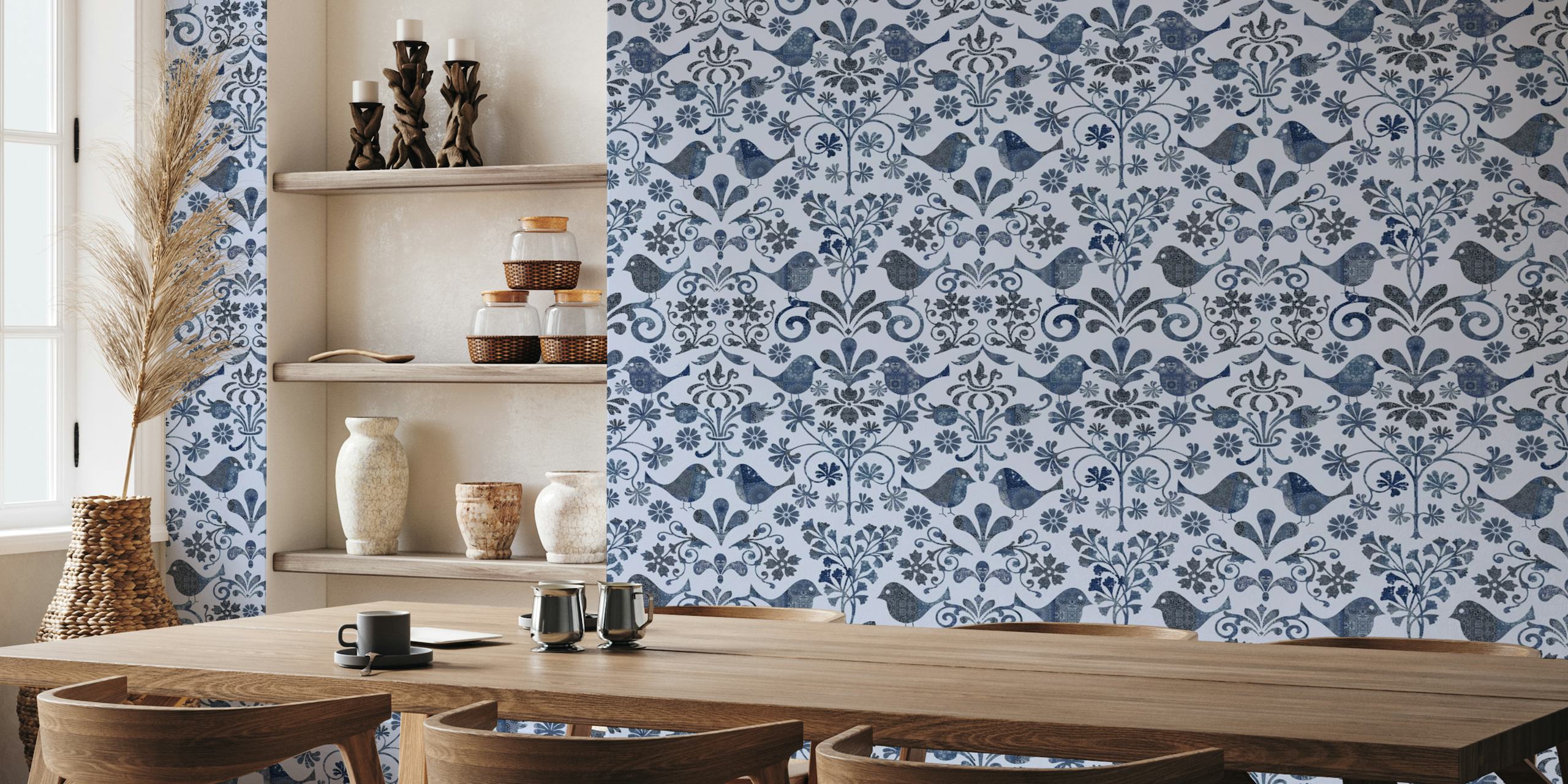 Swedish Folk Art Fabric, Wallpaper and Home Decor
