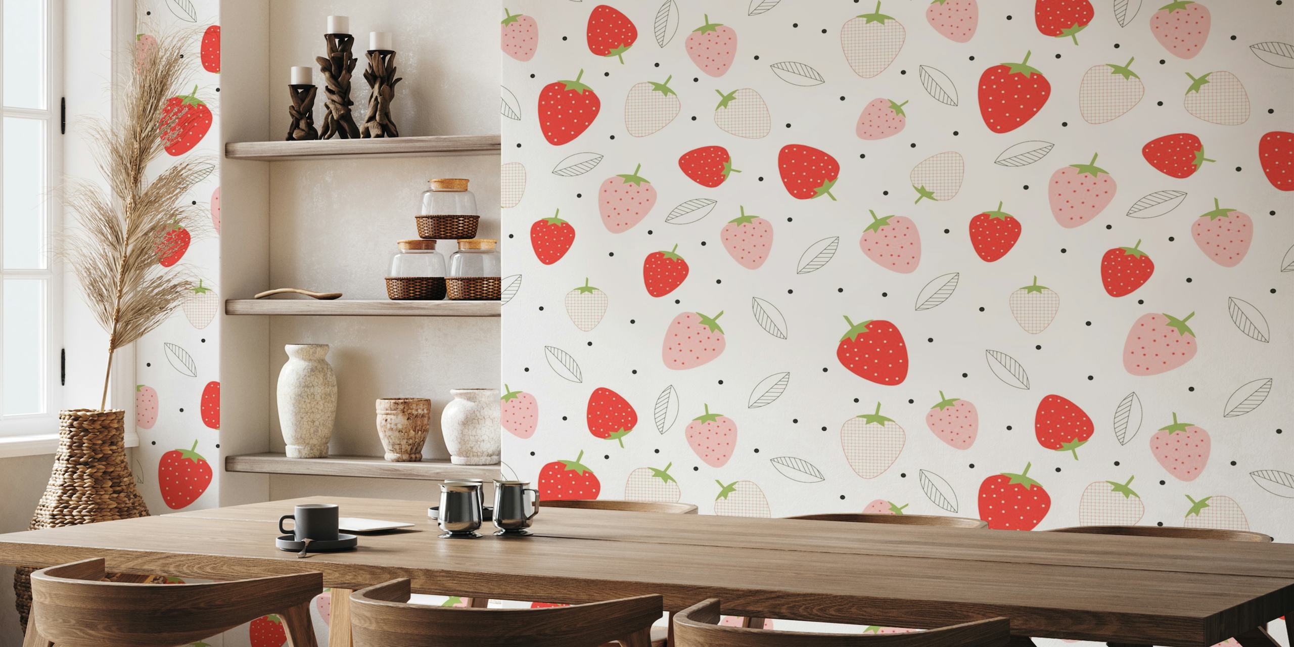 Strawberries Red Pattern papiers peint