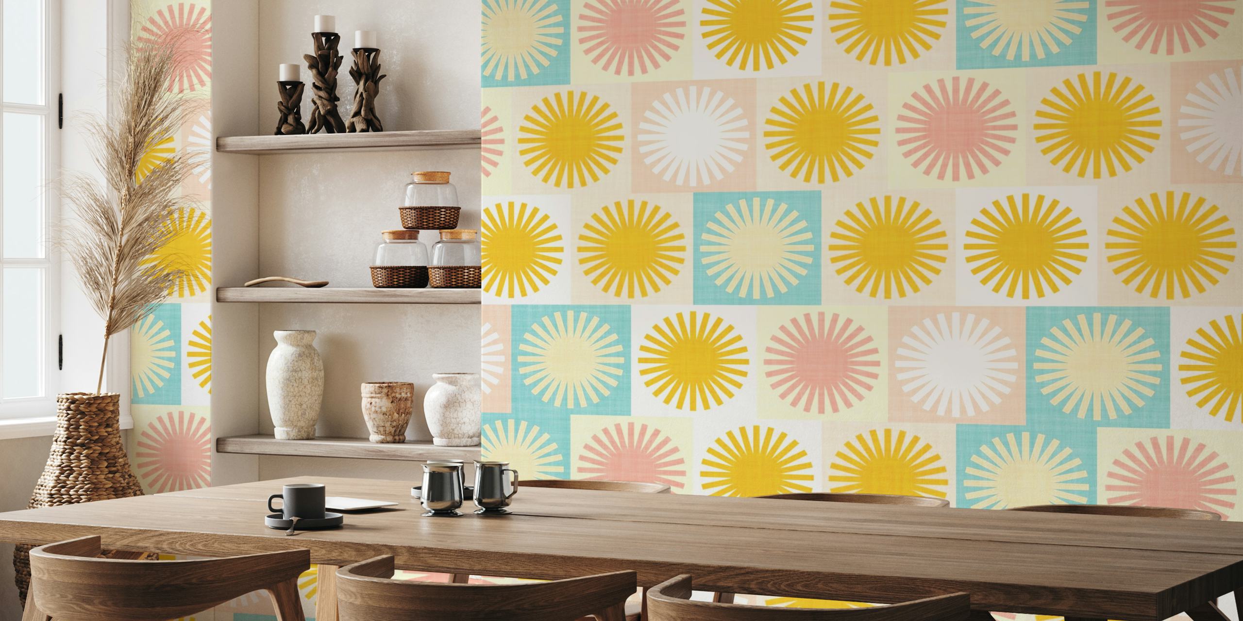 Sunny Checks Plaid pattern in pastels papiers peint