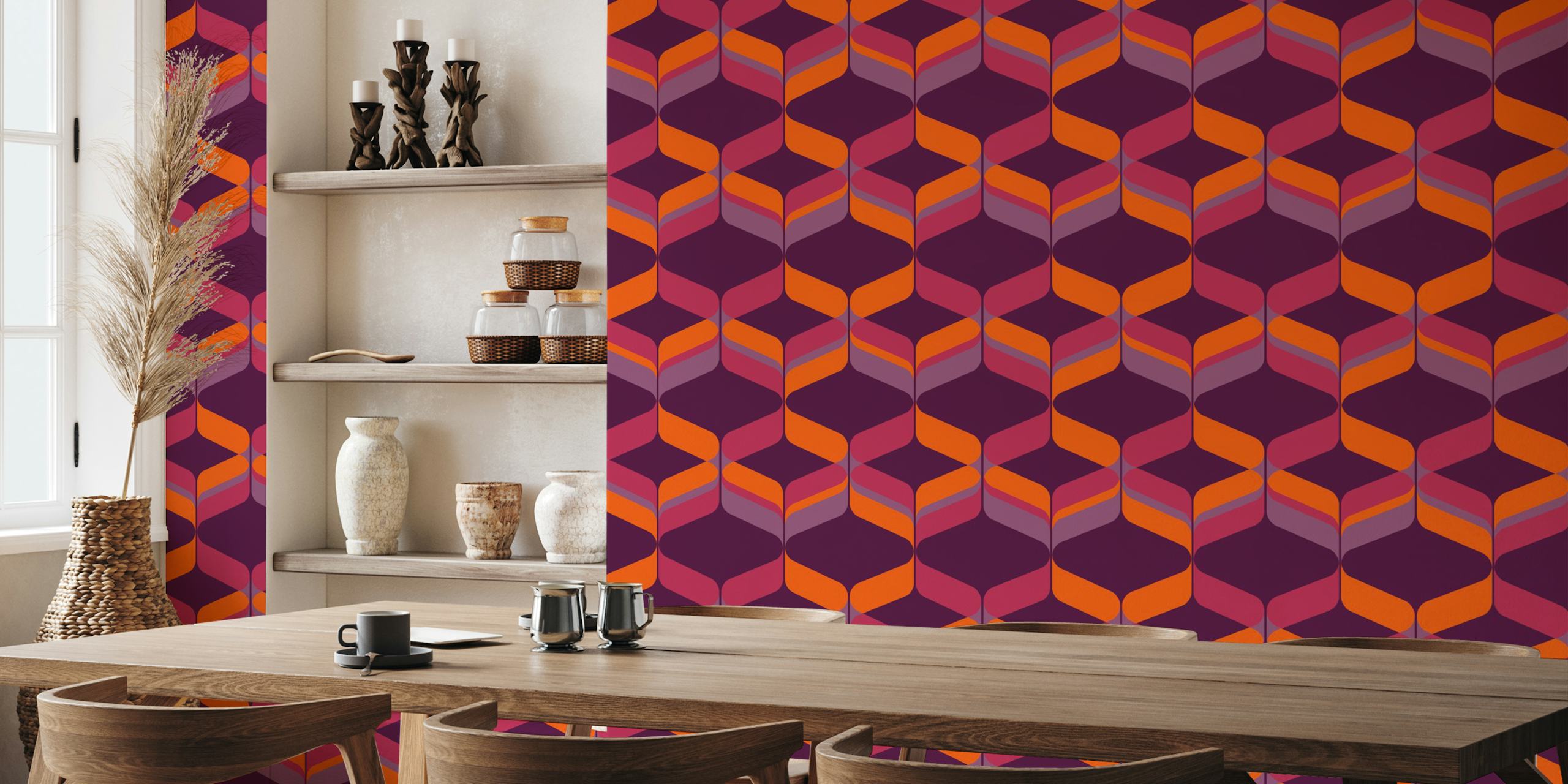 Retro Mod Ribbons 25 wallpaper pattern