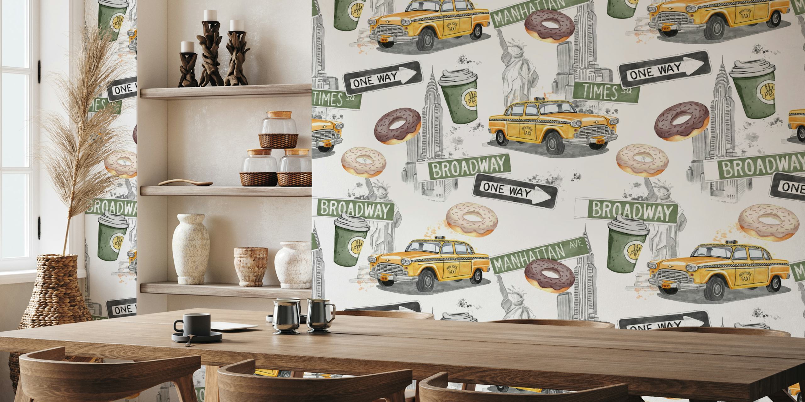 New York State Of Mind wallpaper in a room