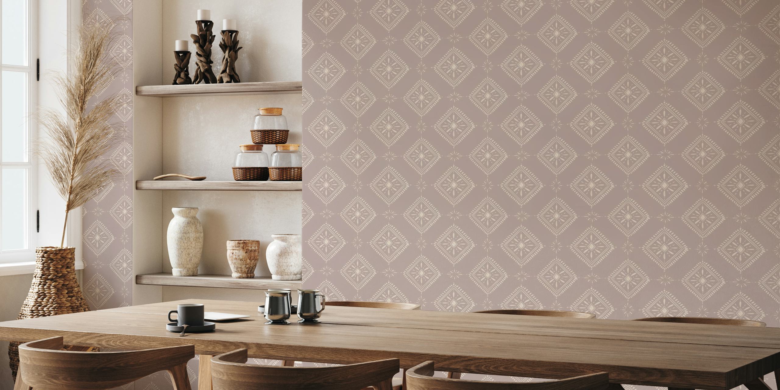 Papier peint Tribal Geometric Chic dans une pièce