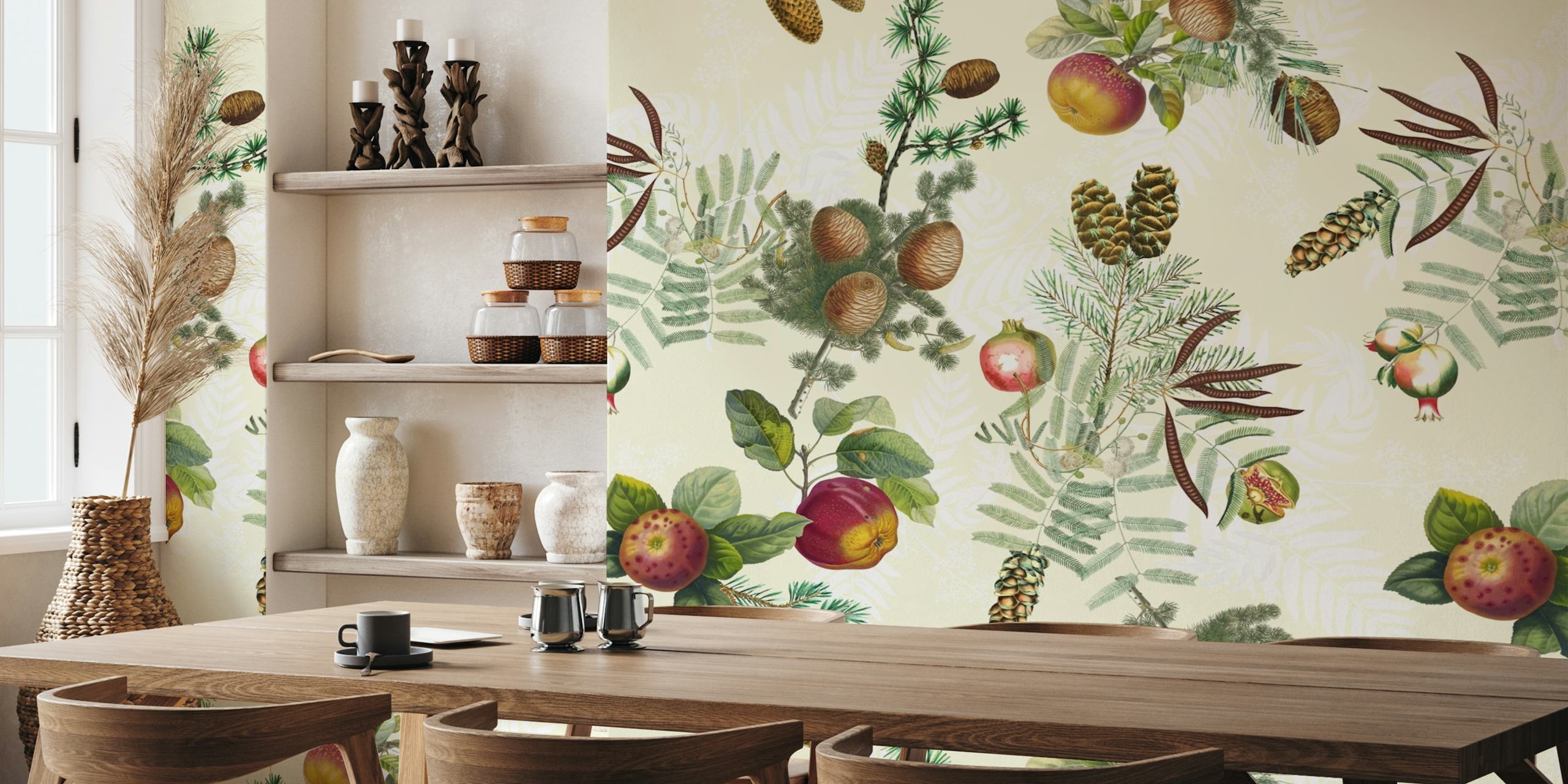Happy Christmas wallpaper design in a room