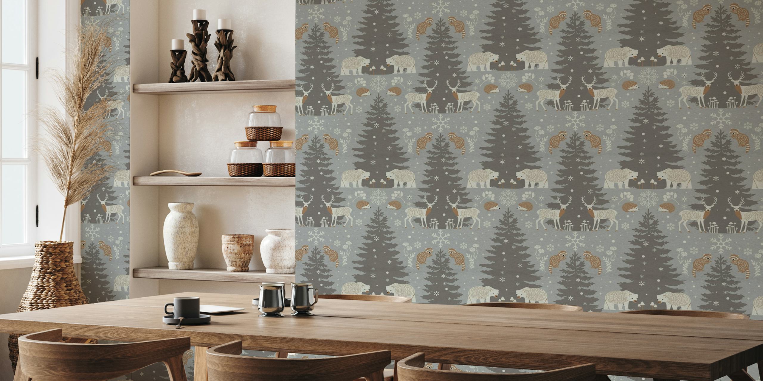 Design tapety Cozy Cabin Wildlife