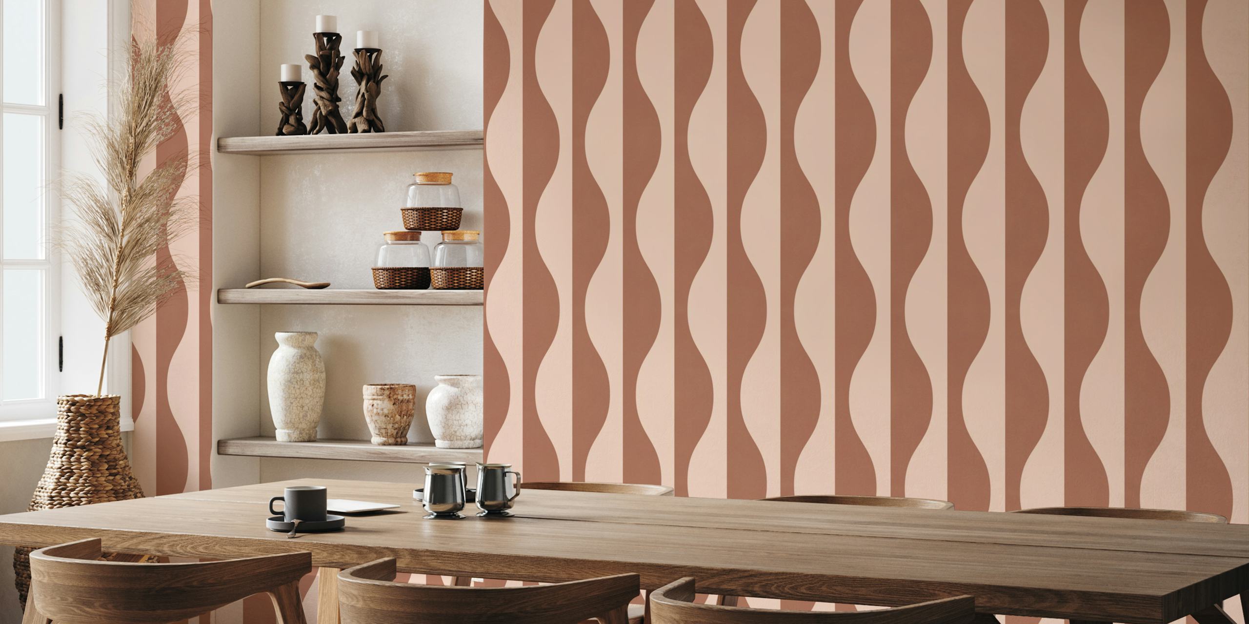 Tapeta Vintage Abstract Geo Shape u sobi