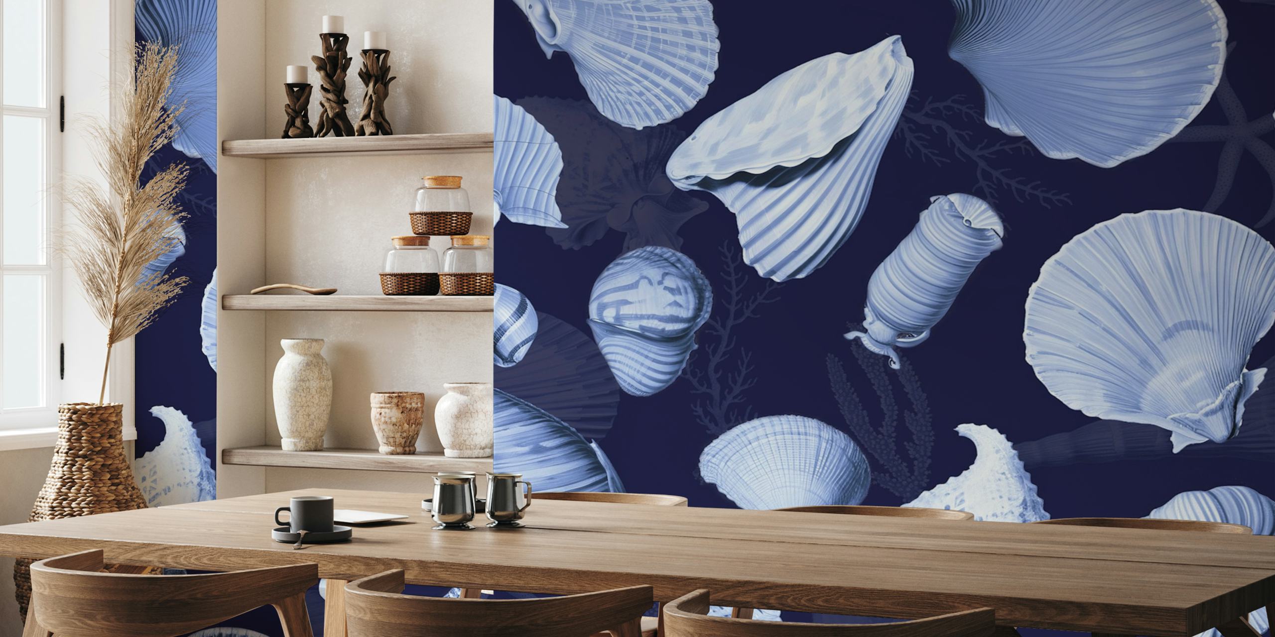 Marea wallpaper featuring seashell design