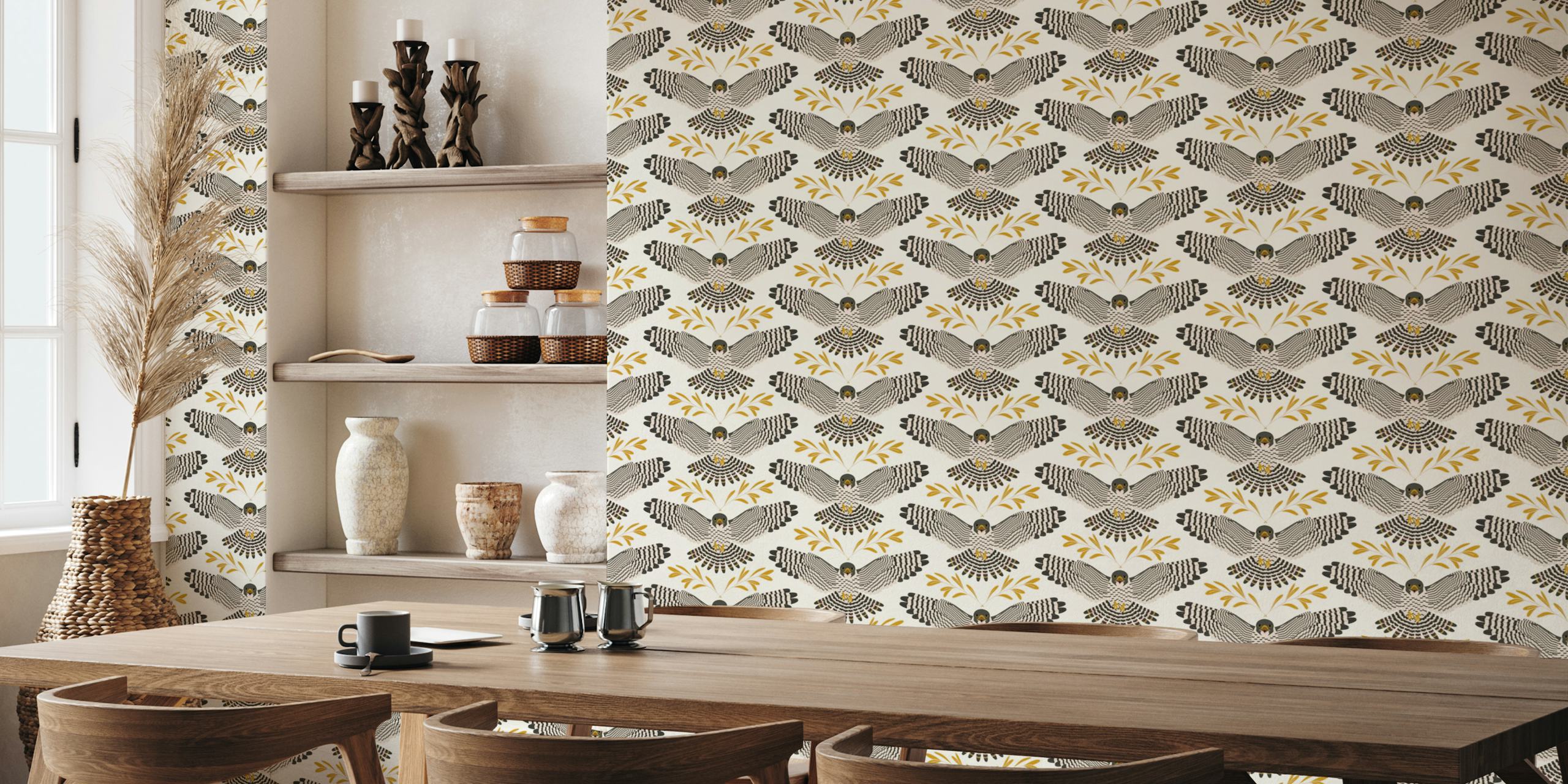 Eagle Wings Spread wallpaper design in a room