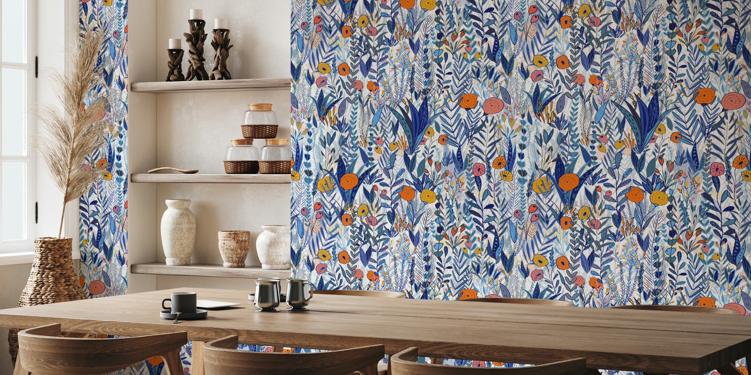 Colorful Bold Garden Mix tapet i et rum