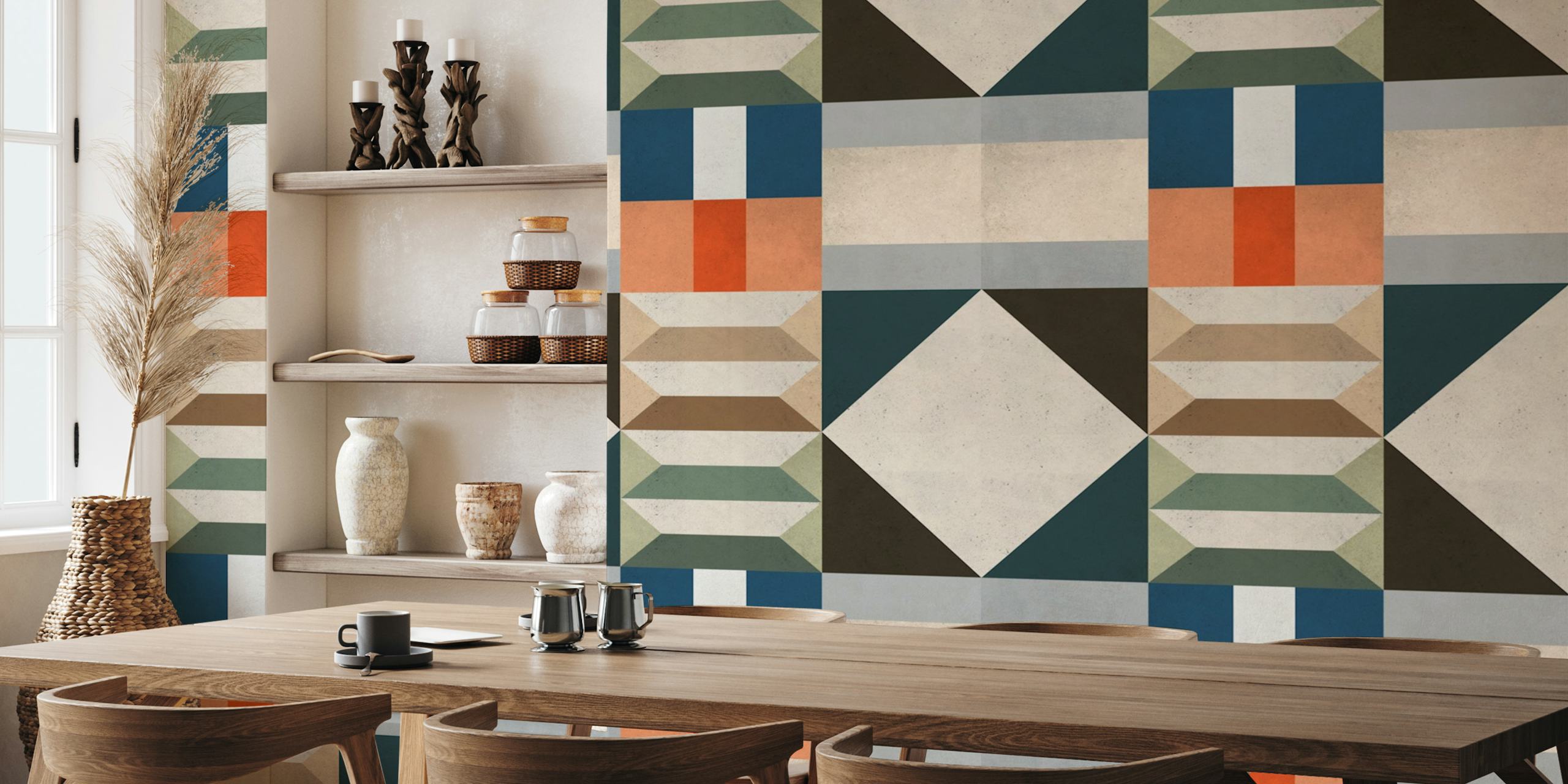 Retro Tile Vibe tapetti huoneessa