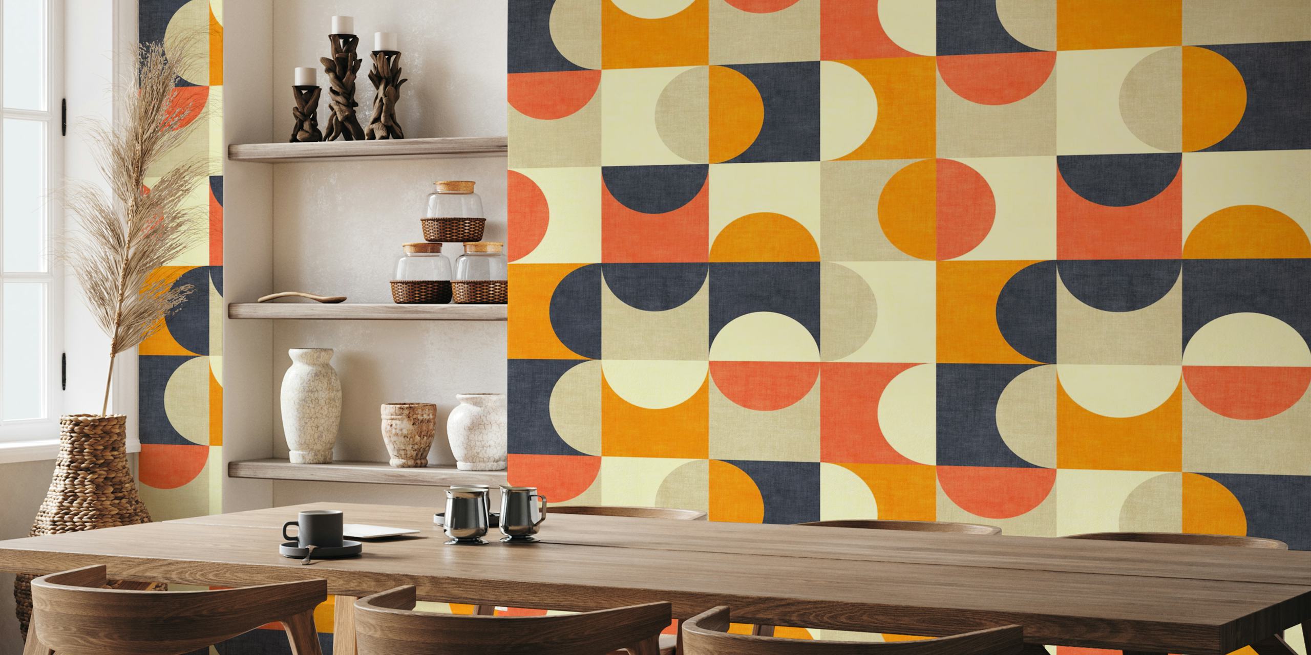 Tapeta Bauhaus Circle Abstract u sobi