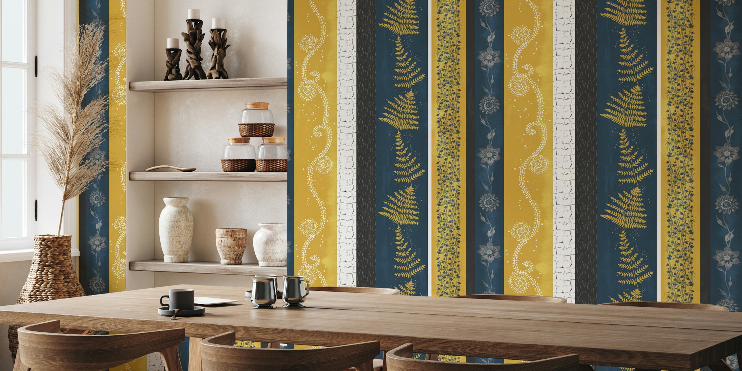 Abstract Nature Stripes tapetdesign