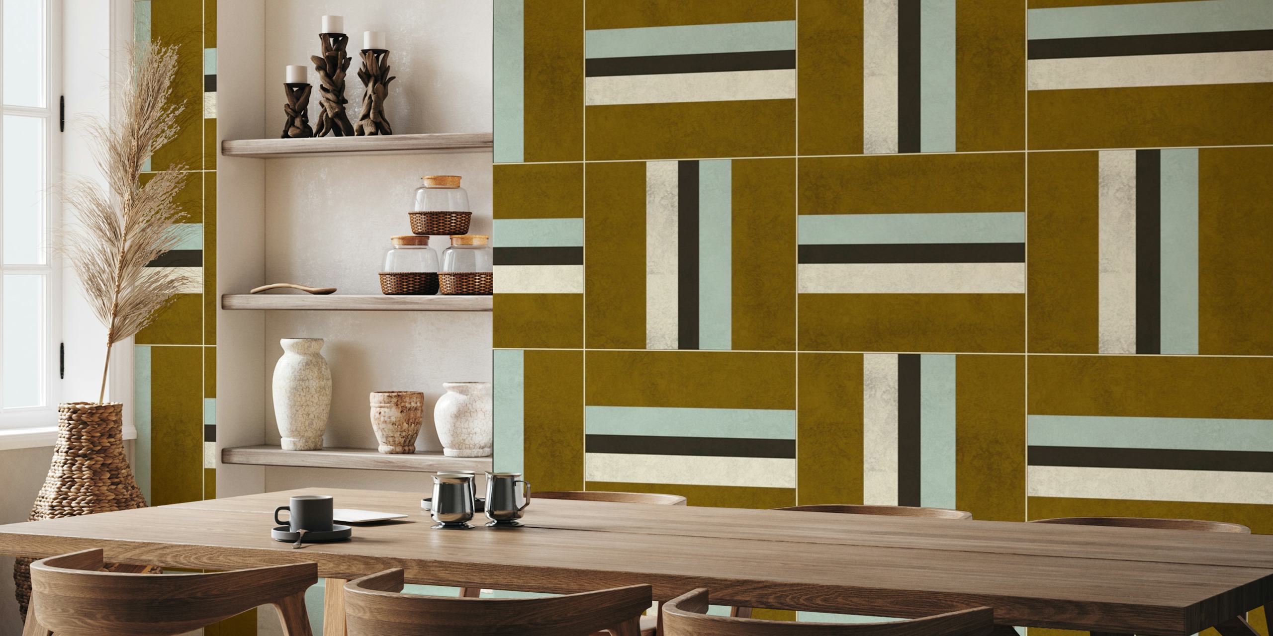 Tapeta Geometric 03 u modernoj sobi