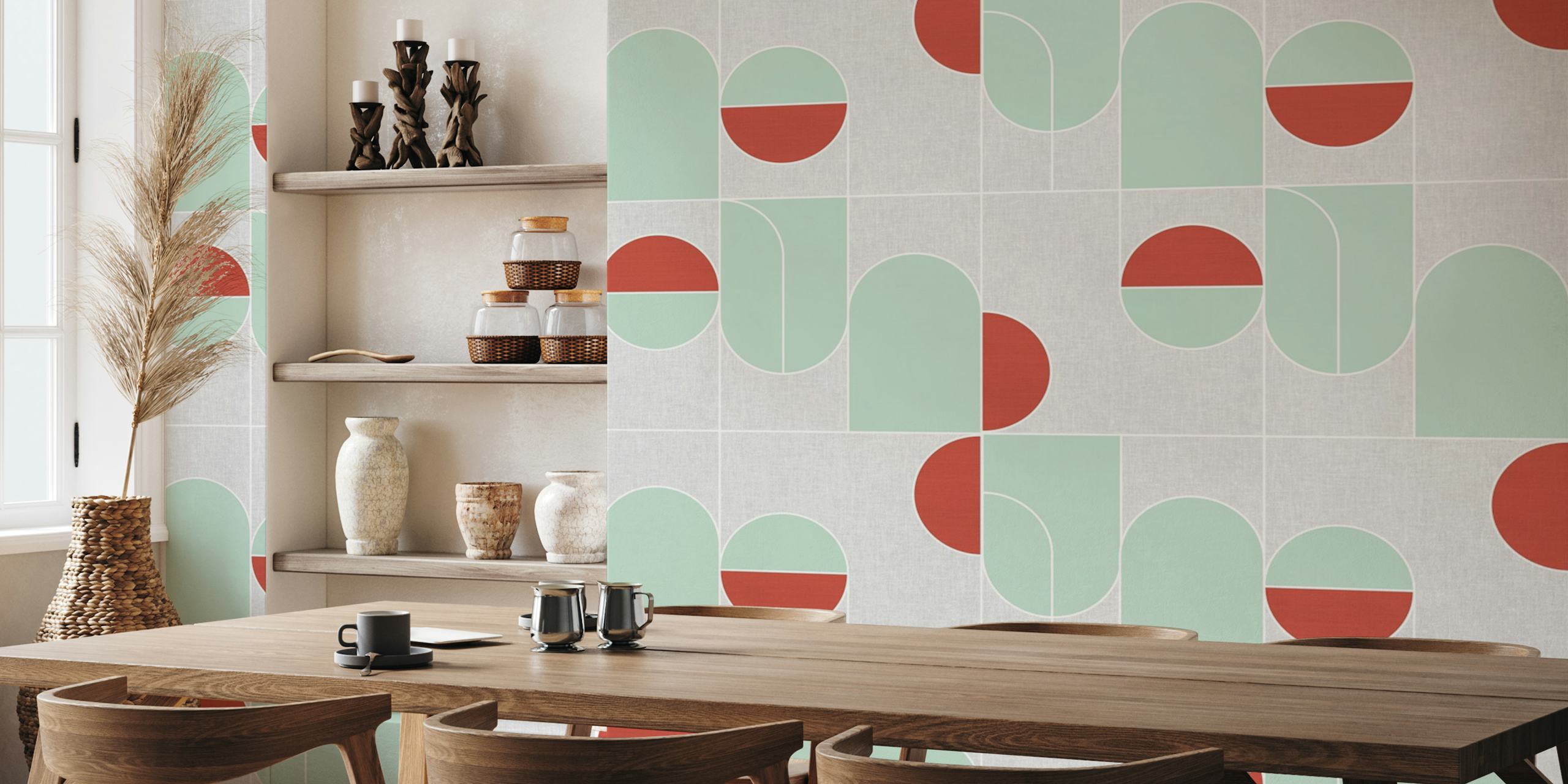 Geometric 18 veggdesign i et rom