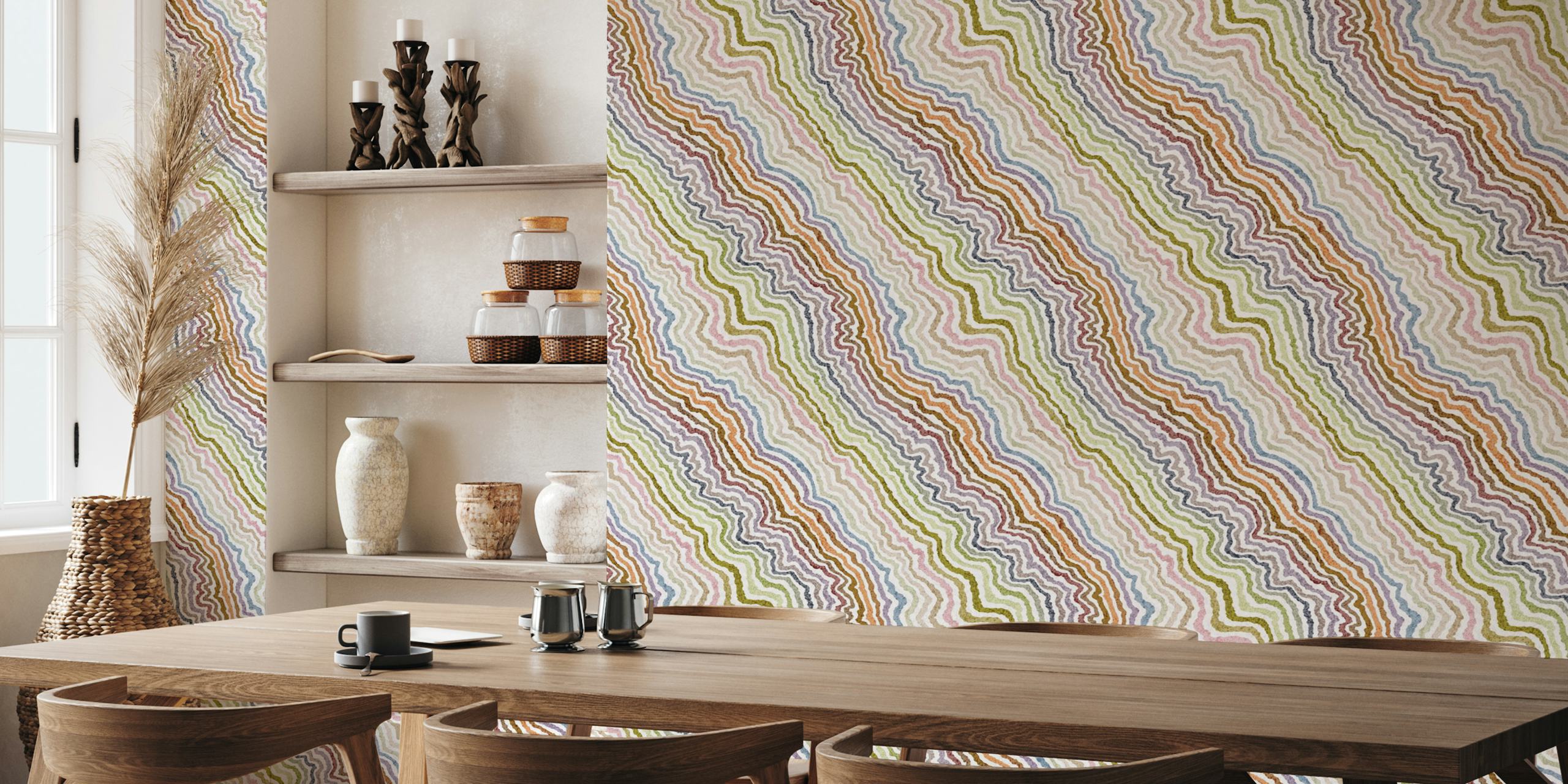 Papel de parede Earth Quartz em uma sala moderna