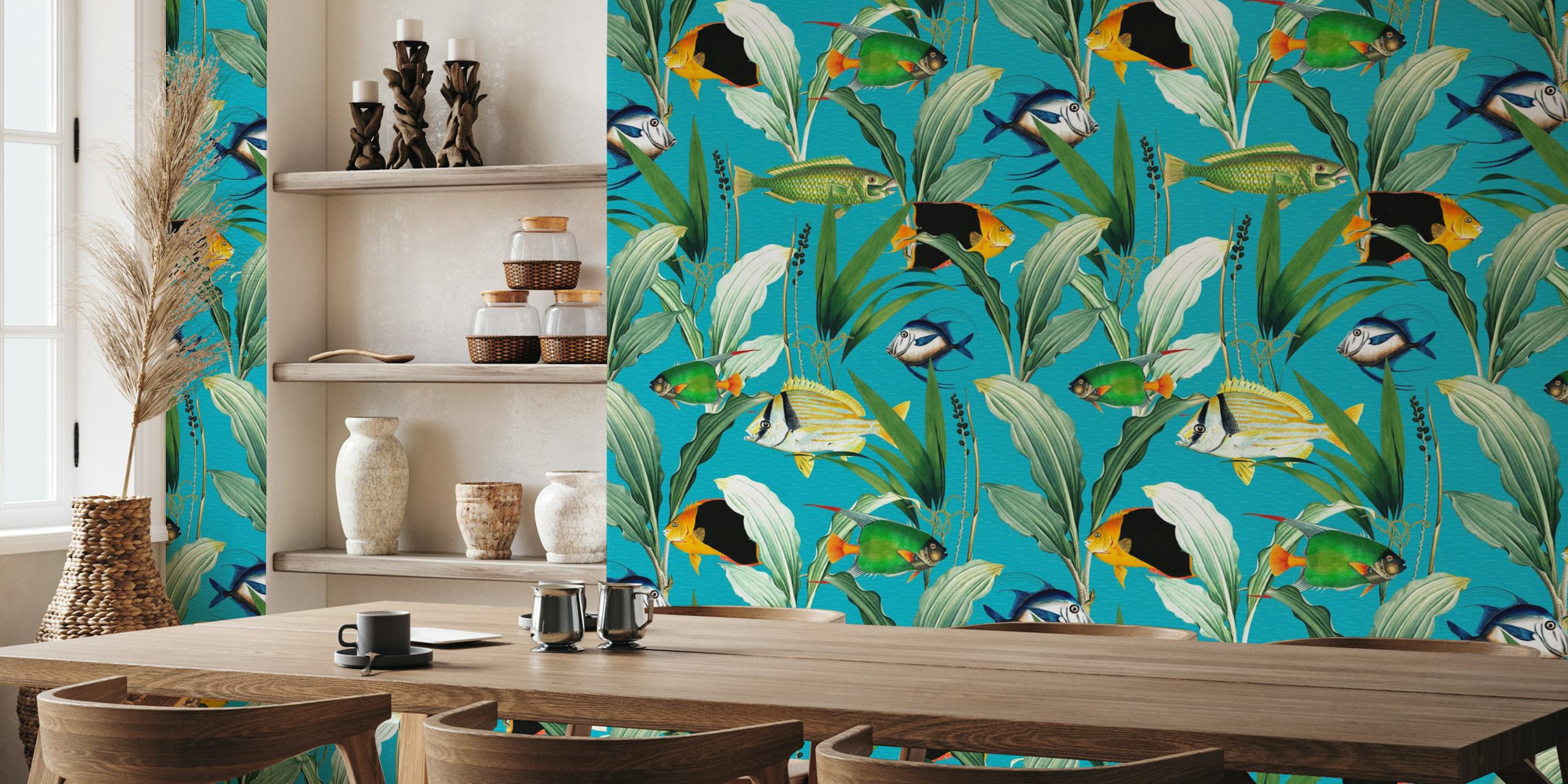 Oceania Undersea Greenery wallpapers in een kamer