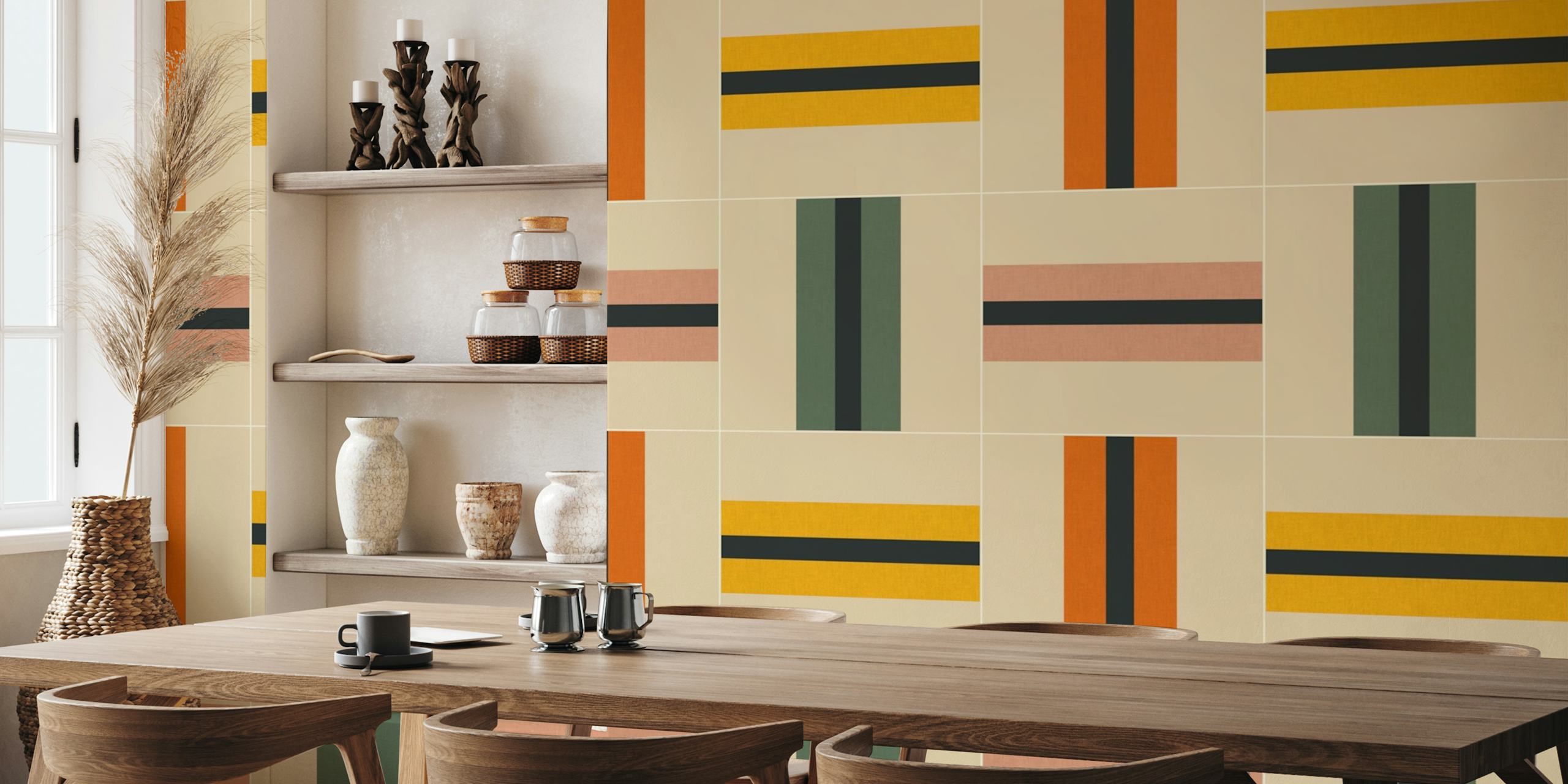 Diseño de papel pintado Geometric 25 en una habitación