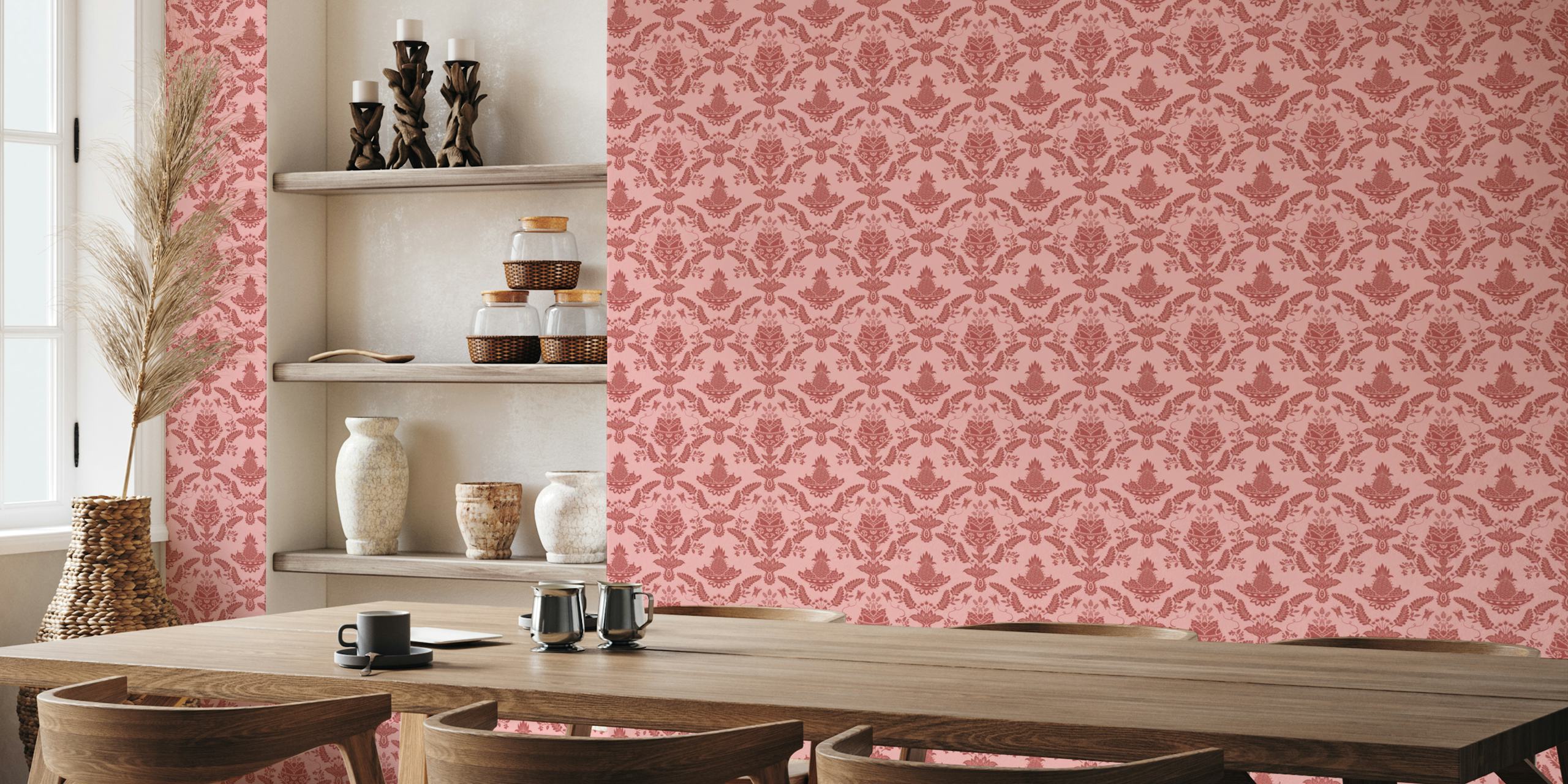 Pink Pineapple Elegance tapetdesign i et rom