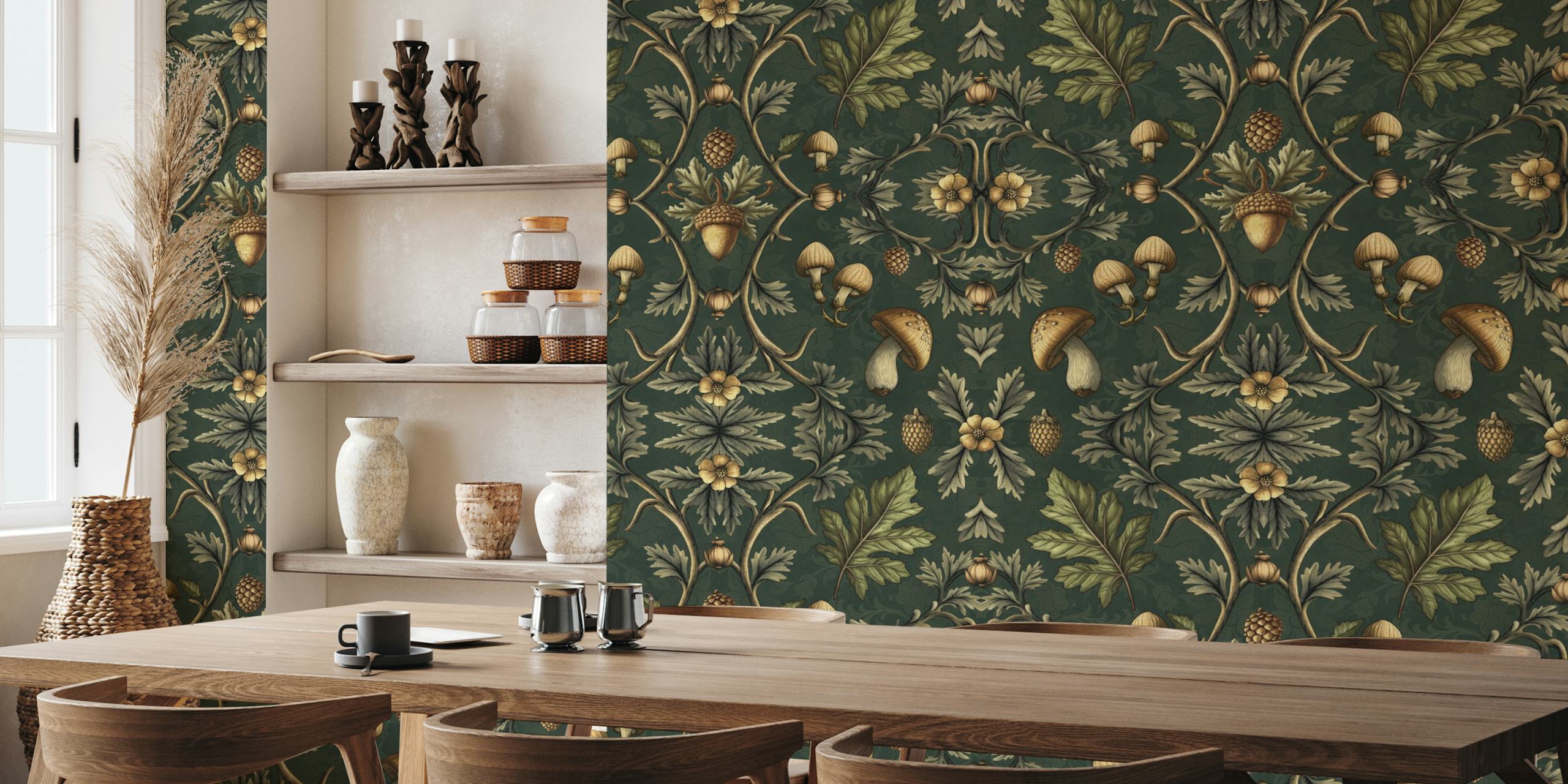 William Morris Woodland Foliage Elegance wallpaper design