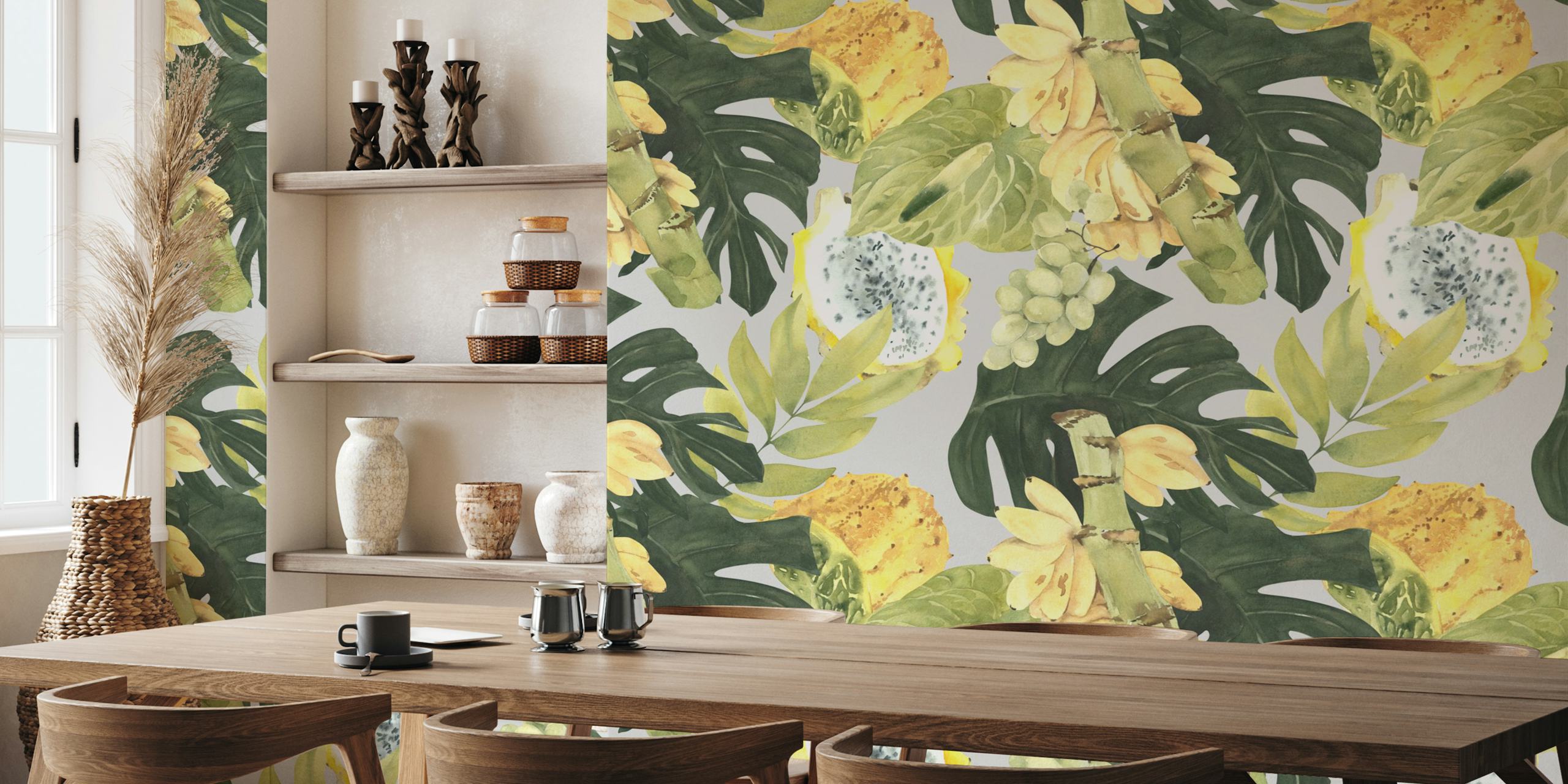 Exotic Fruits & Jungle Leaves Pattern i et rum