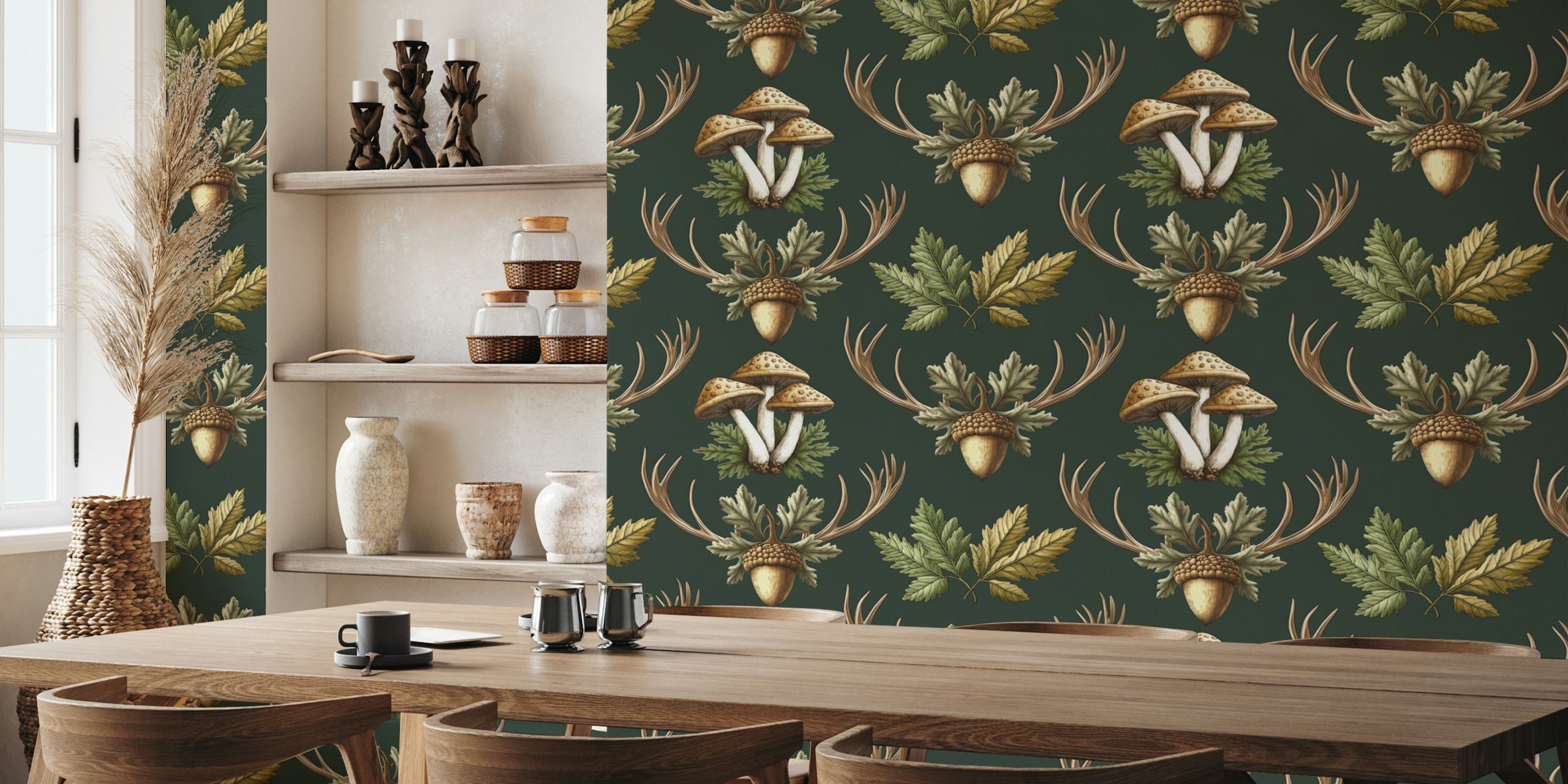 William Morris Vintage Forest Vibes wallpaper design