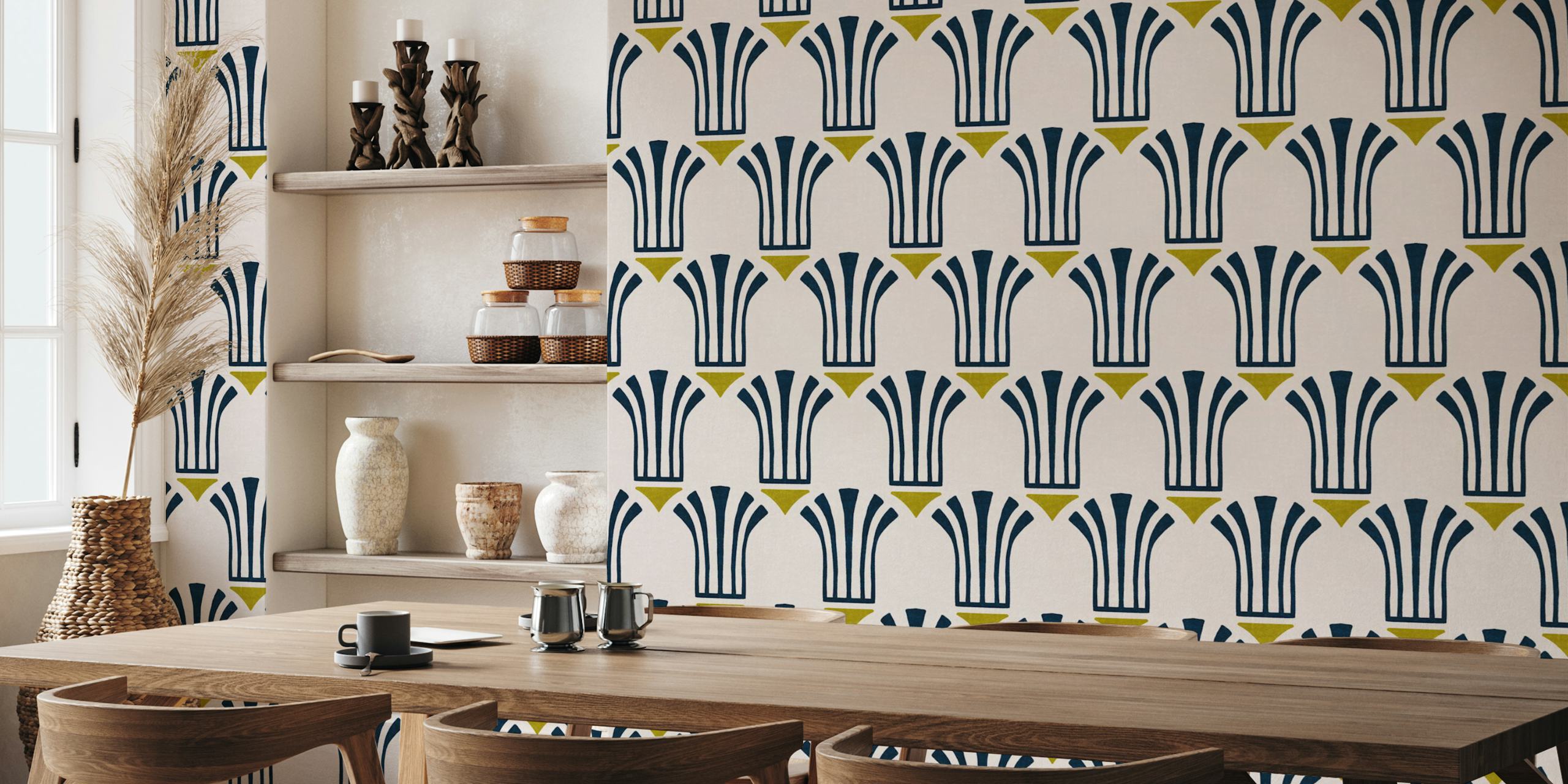 Lamis beige wallpaper in a modern room