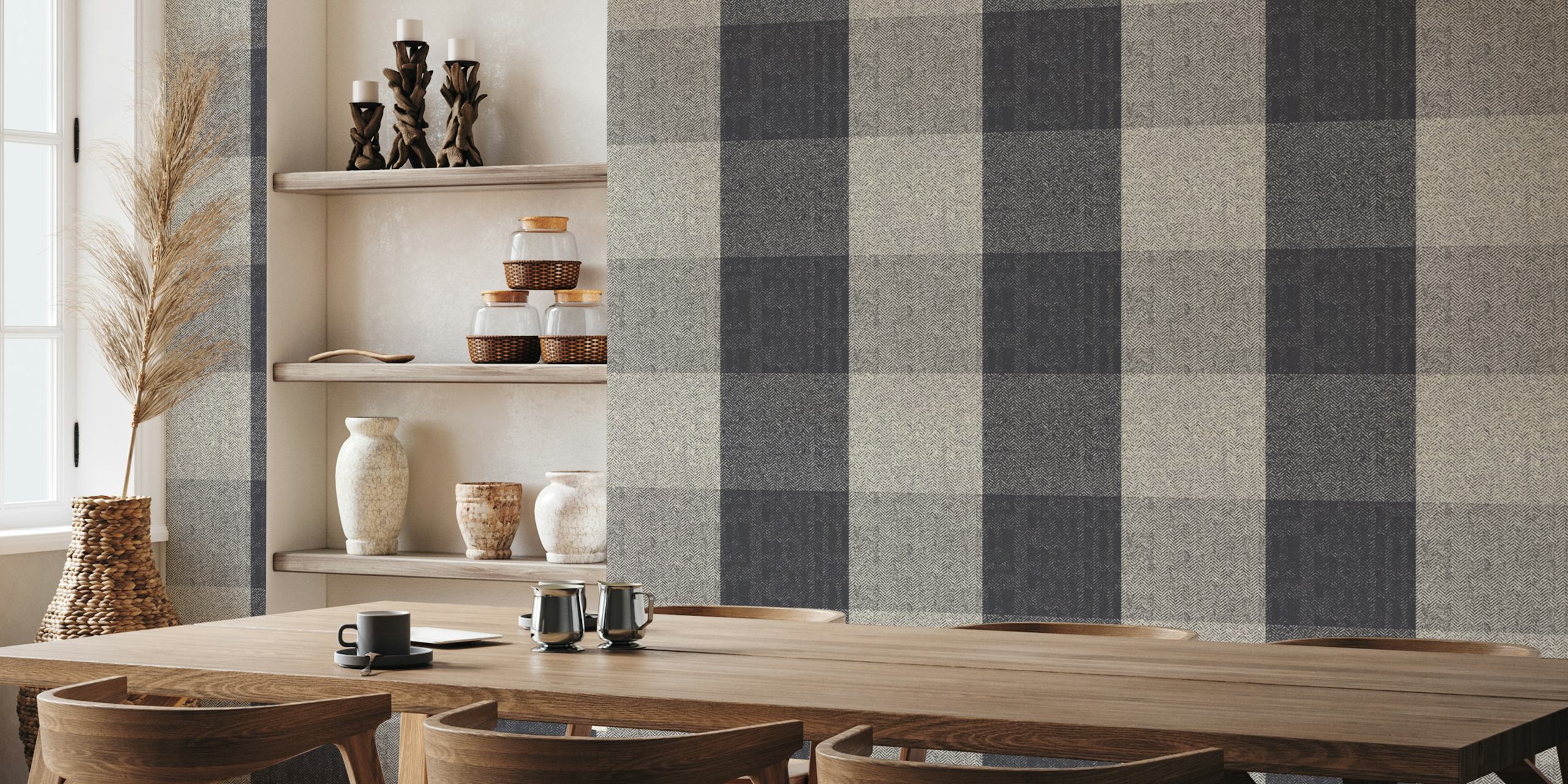 Timeless classic tweed mill in black tapetti huoneessa