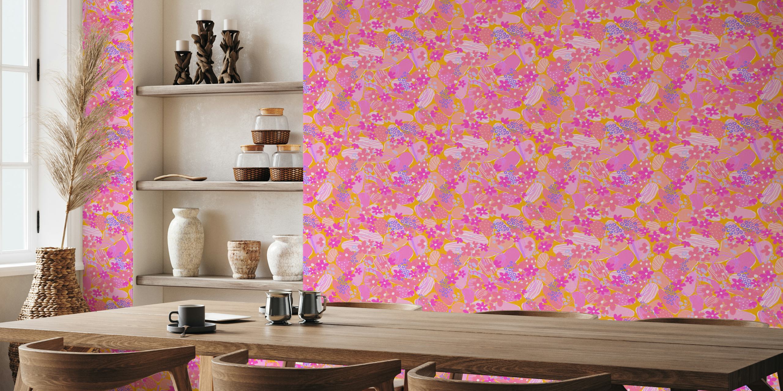 Vibrant Floral Dreams dans une pièce