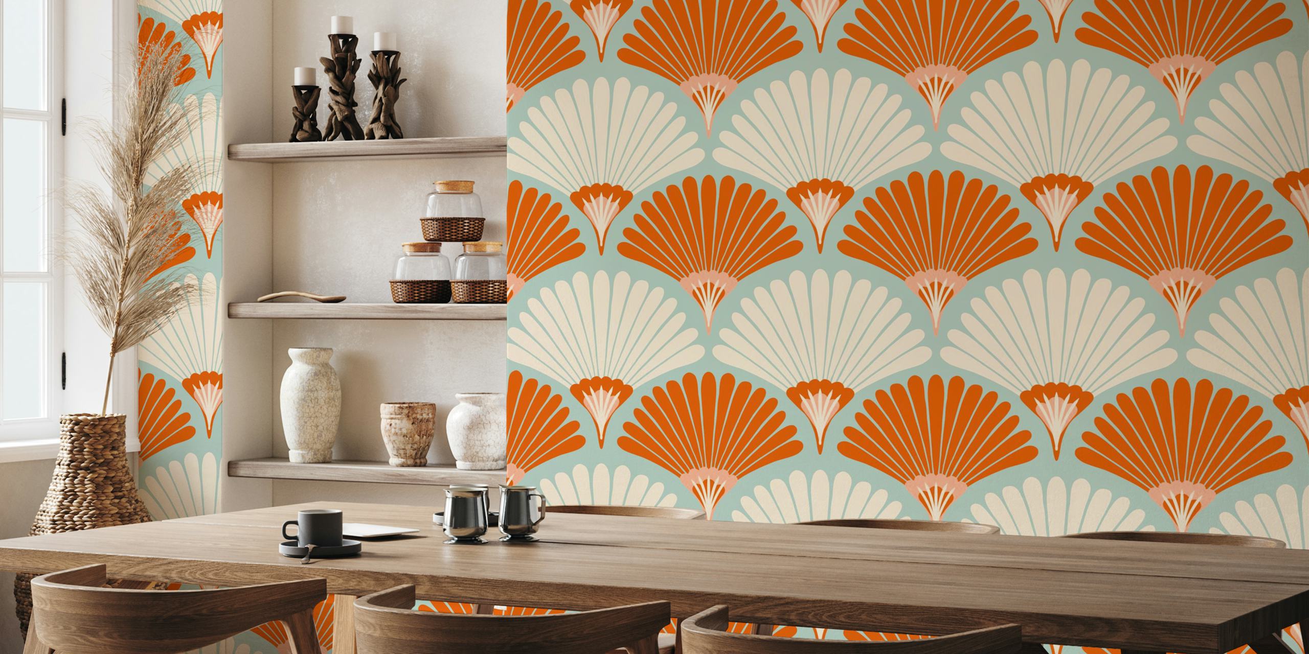Ταπετσαρία Art Deco Fan σε ένα δωμάτιο