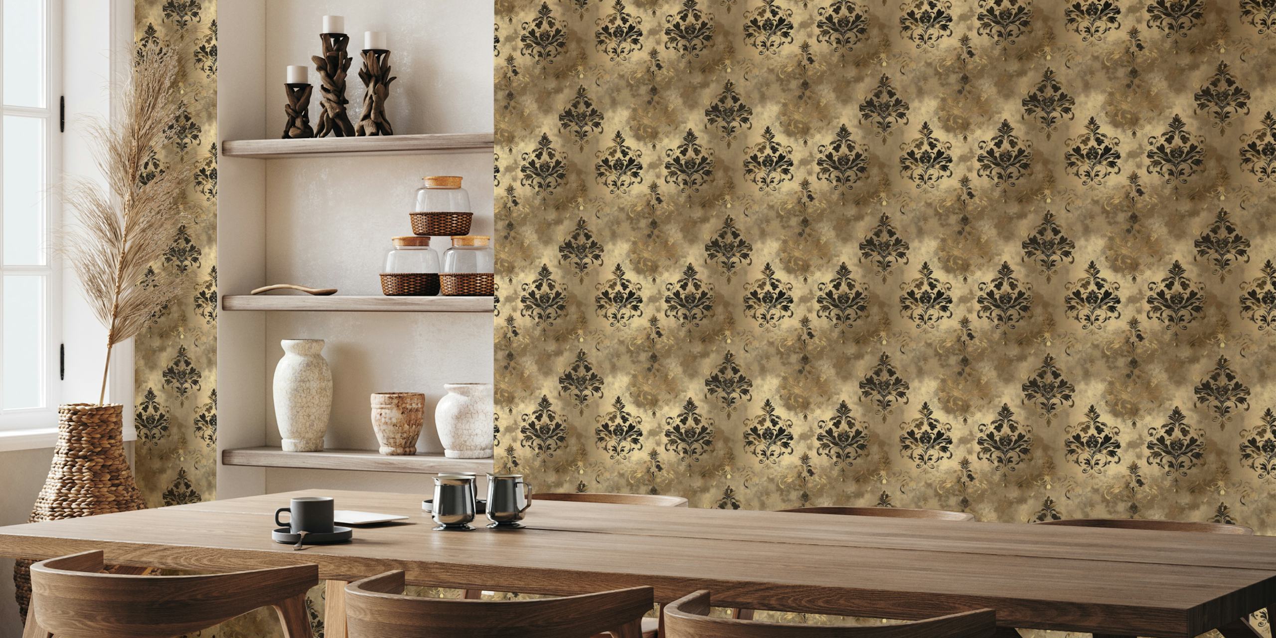 Vintage Gold Elegance wallpaper design