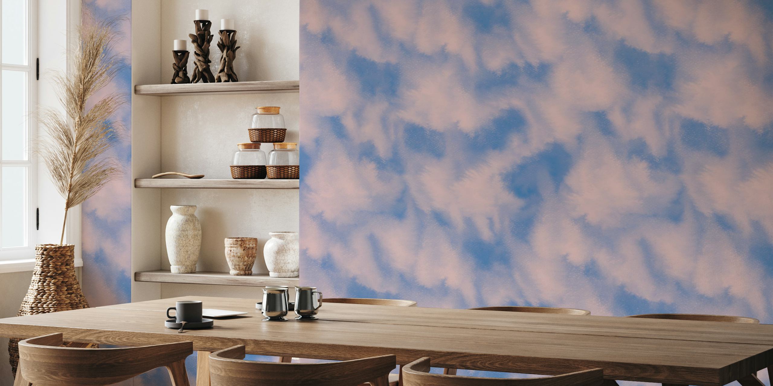 Calming Sky Tones Tapete in einem Raum