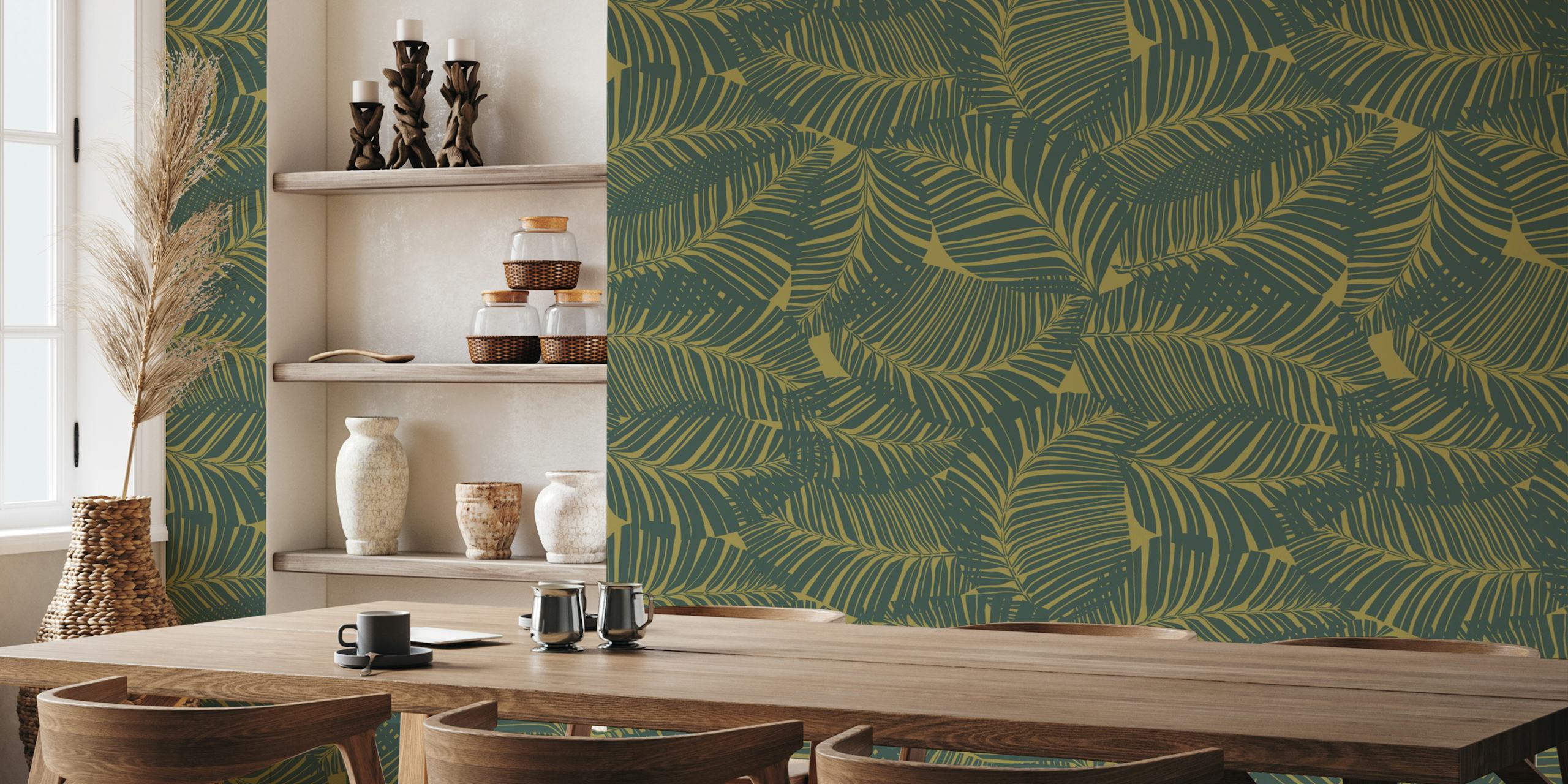 Tropicana Leafy tapet i et rum