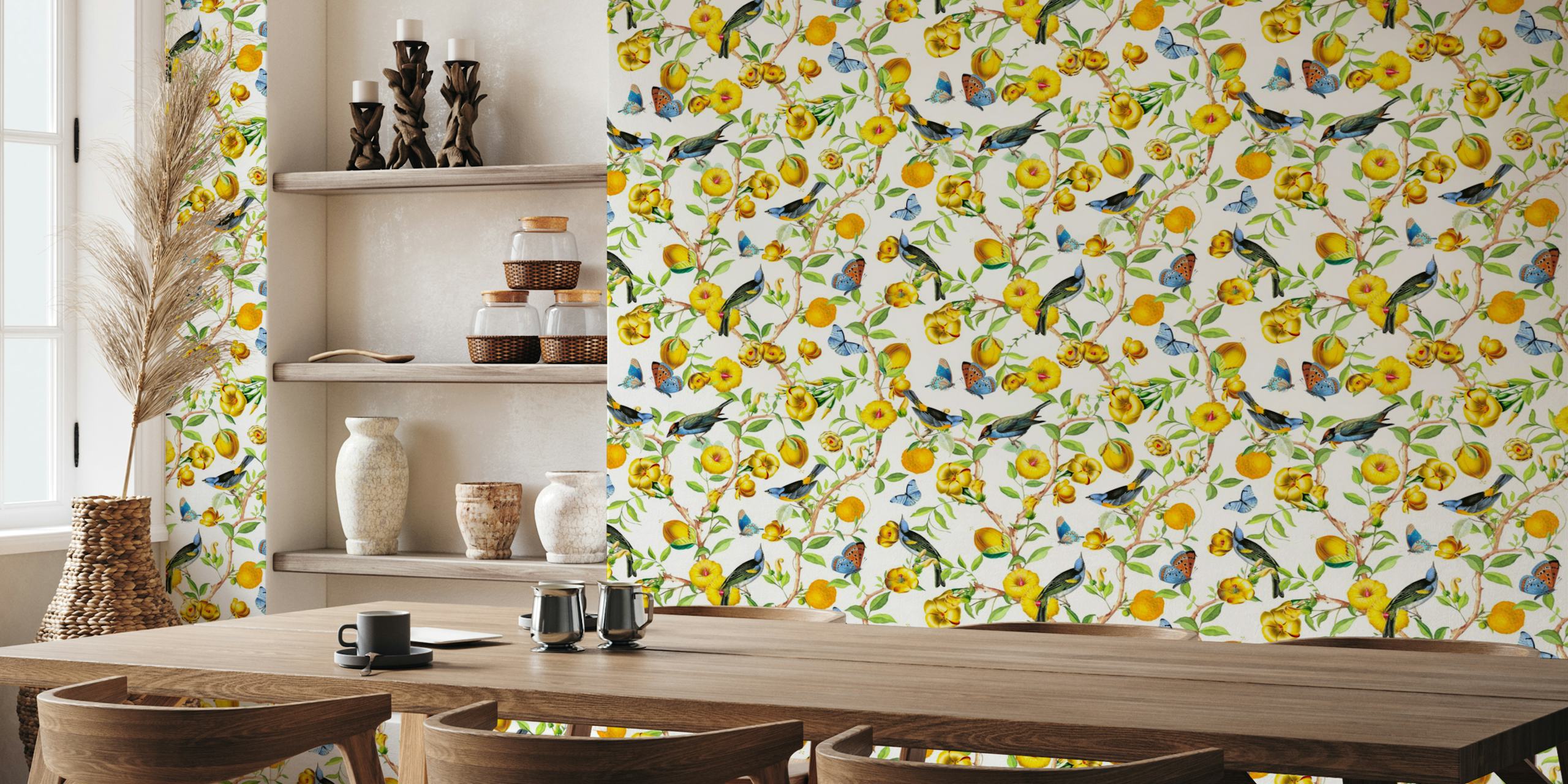 Vintage Colorful Nature Serenade tapet i et rom