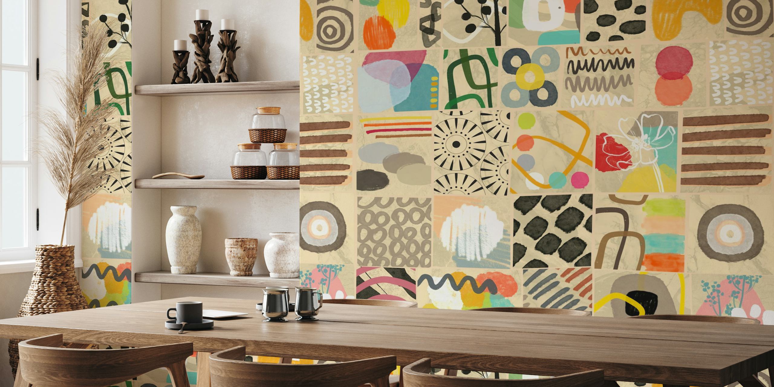 Papel pintado Ethnic 02 en una habitación elegante