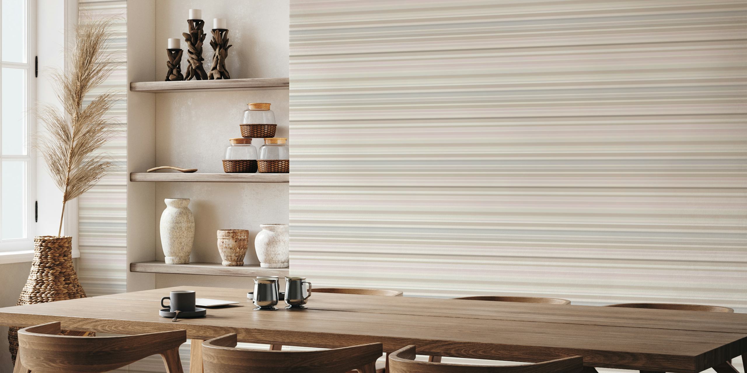 Calming Stripe Symphony wallpaper in a room