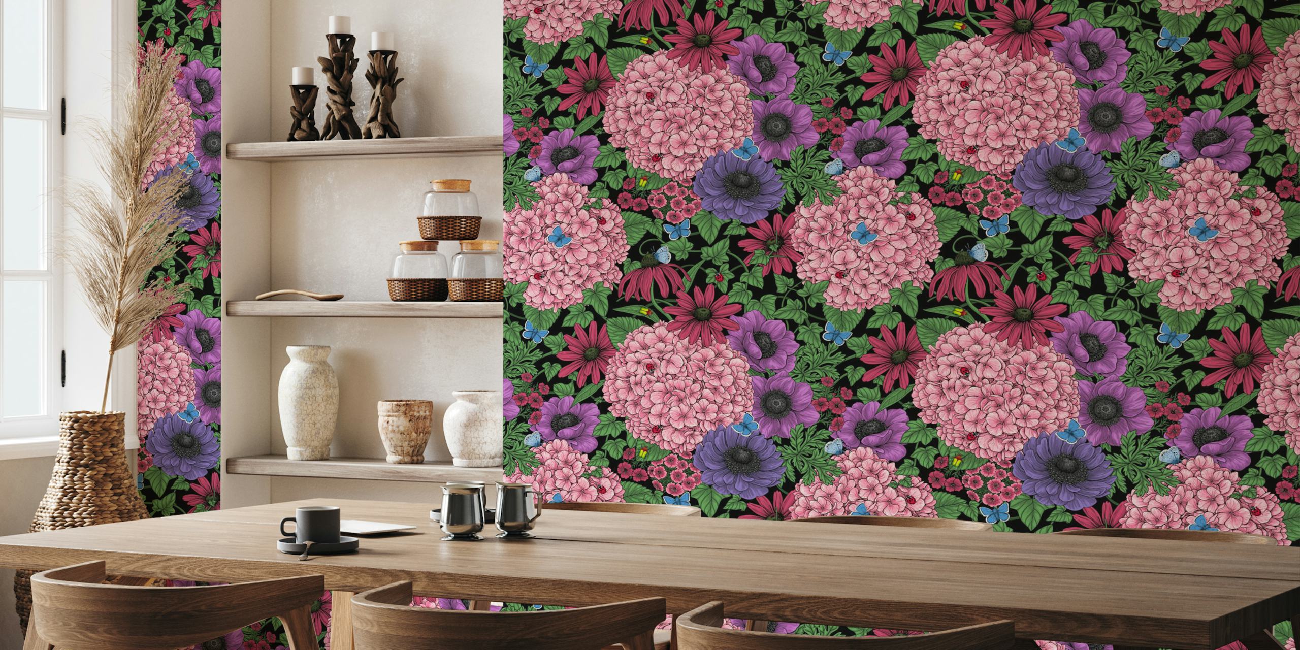 Bold Garden Florals 2 wallpaper design